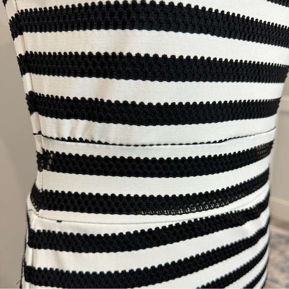 Xhilaration Black and White Stripe Midi Dress (Small) - Picture 5 of 8